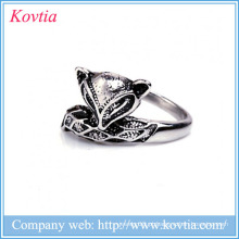 Fornecedor China Fox forma anel de moda em massa de venda Anéis de aço inoxidável Jóias por grosso